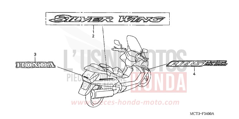 MARQUE de SILVER WING FORCE SILVER METALLIC (NH411) de 2004